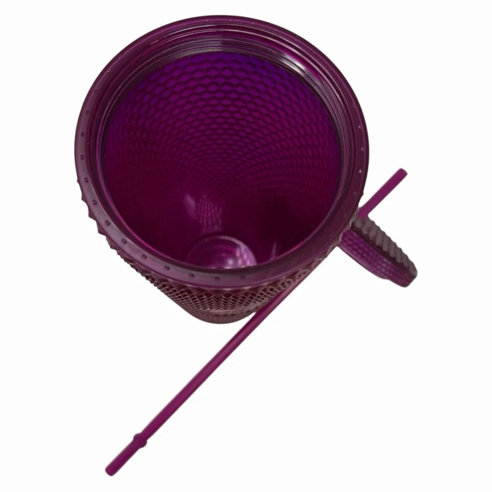 Starbucks Tumbler 24oz Purple Studded Reusable Venti Cold Cup With Straw‎